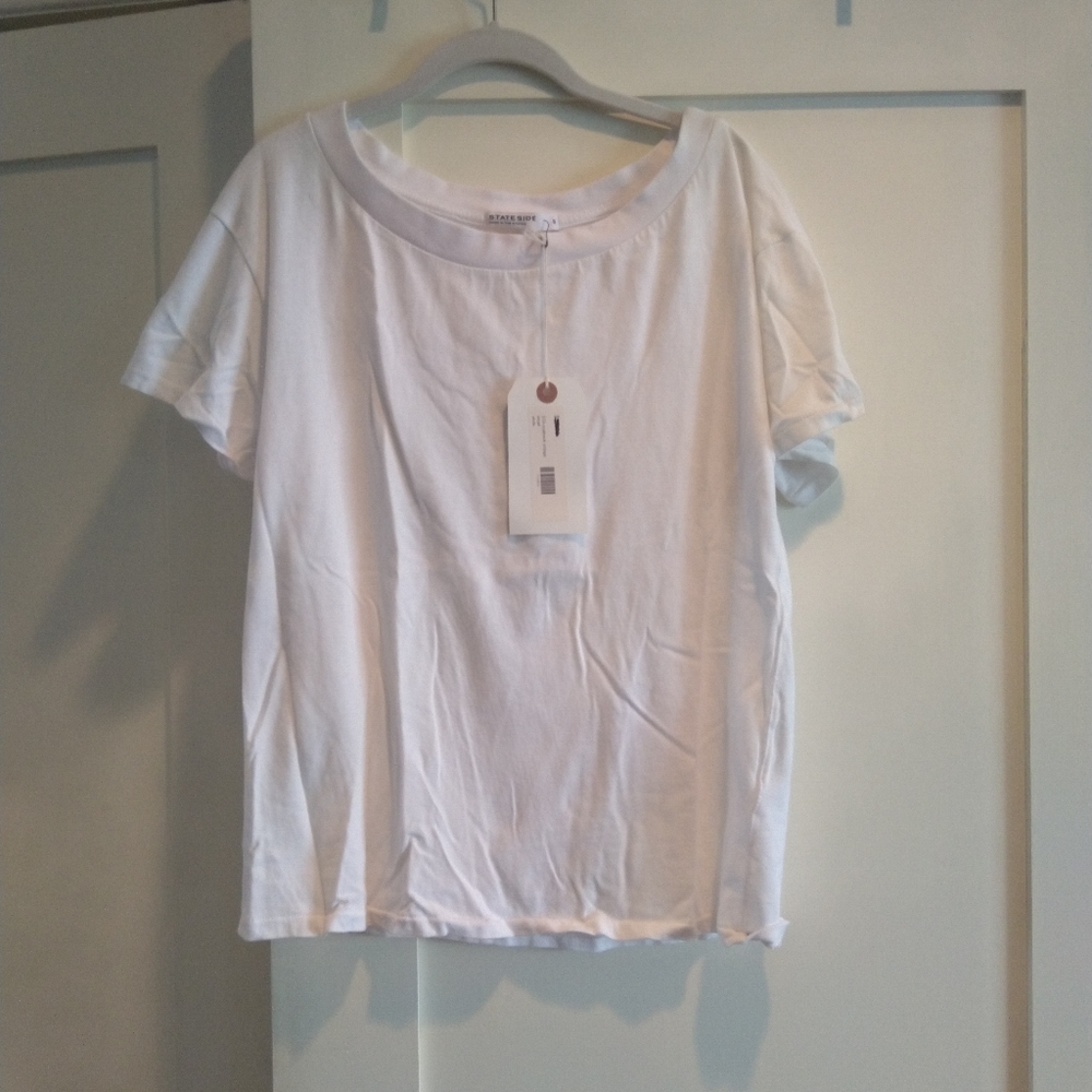 Roomy coatneck T-Shirt made in USA